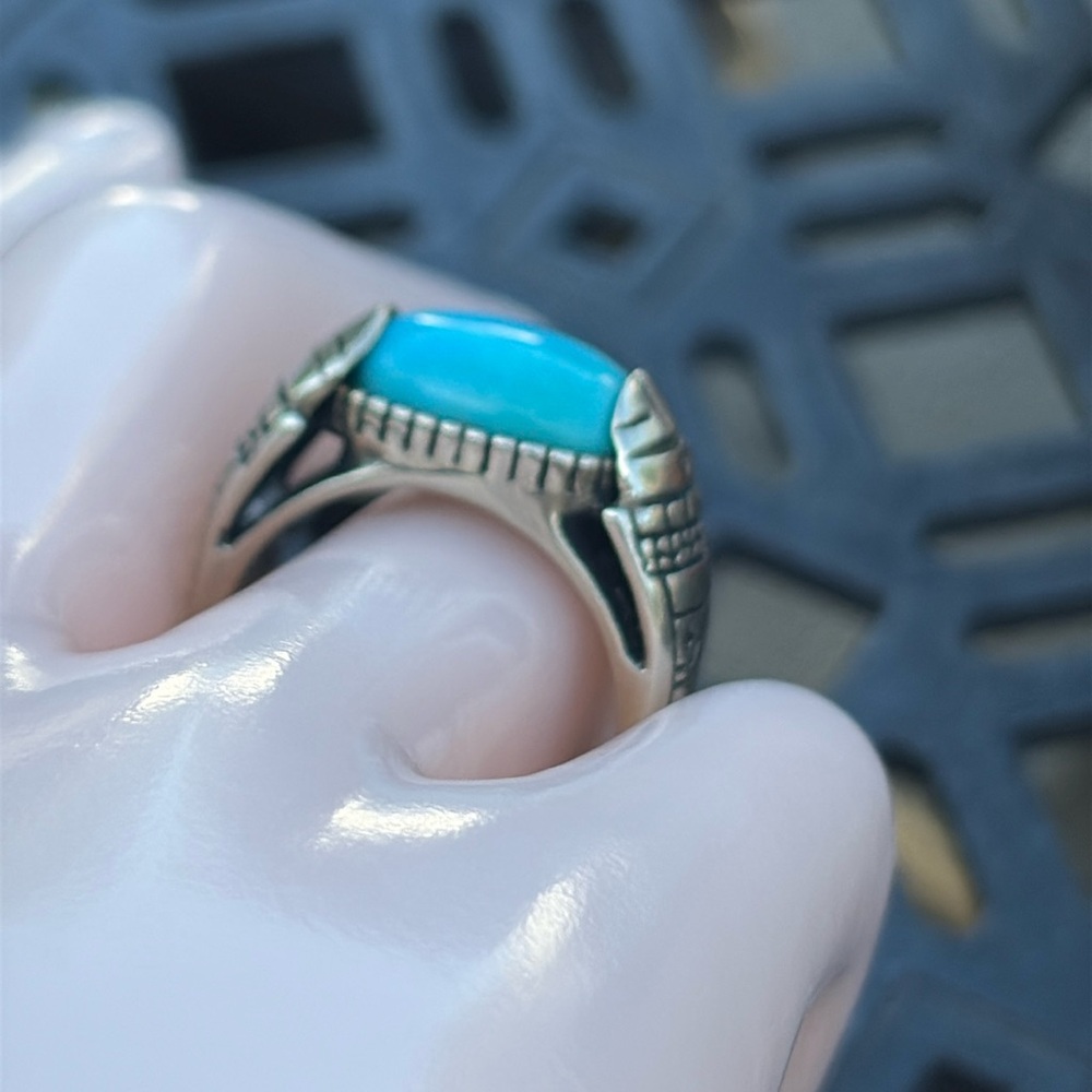 Carolyn Pollack x Roderick Tenorio RMT Sleeping Beauty Turquoise Bronze Ring 8 - Picture 4 of 14